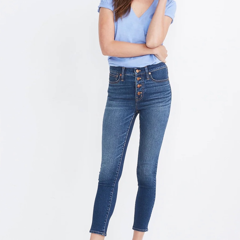 Madewell 9” mid-rise skinny crop jeans, size 30, EUC